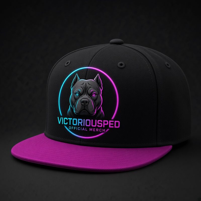 Black 59/50 fitted cap with a magenta brim