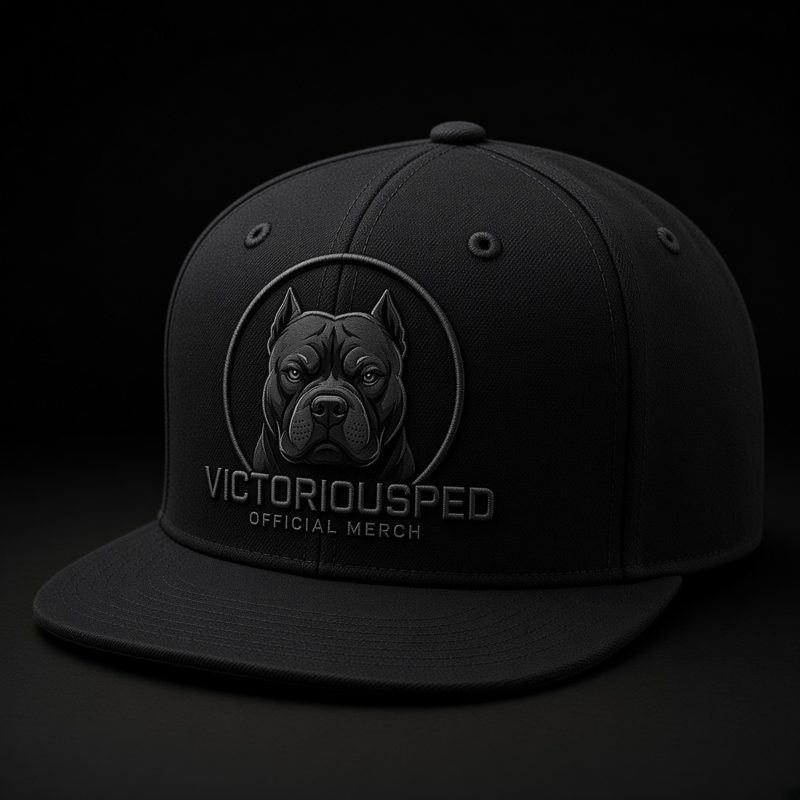 All-black 59/50 fitted cap with a tonal mark